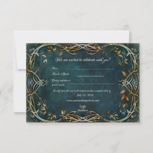 Carte RSVP de mariage de la Majesté du milieu de l