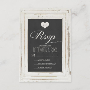 Carte RSVP de mariage de la marque de cadre rustiq