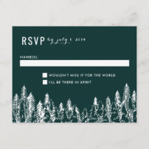 Carte RSVP de mariage de montagne