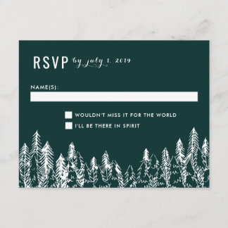 Carte RSVP de mariage de montagne