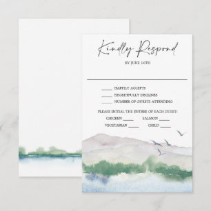 Carte RSVP de mariage de Mountain Lake