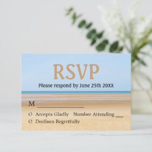 Carte RSVP de mariage de plage