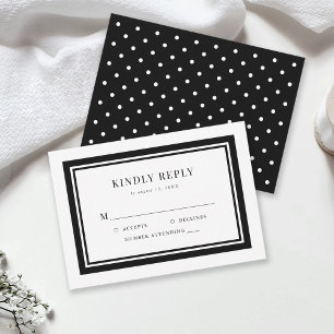 Carte RSVP de mariage des couleurs de bordure modi