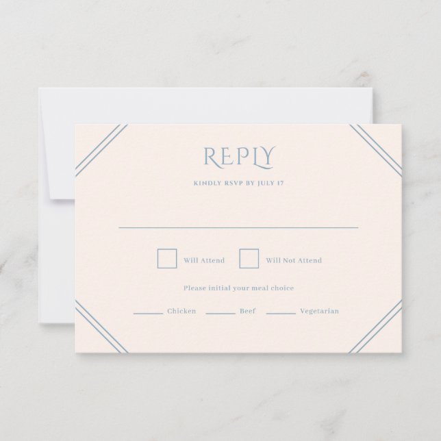 Carte RSVP de mariage diamant (Devant)