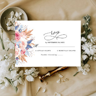Carte RSVP de mariage élégante