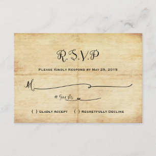 Carte RSVP De Mariage Fairytale - Une Fois