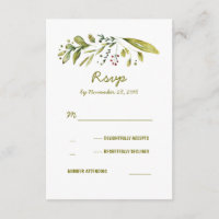 Carte RSVP de mariage inspirée par la nature Wonde