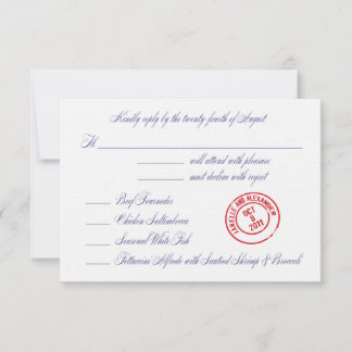 Carte Rsvp de mariage Janelle