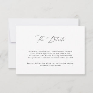 Carte RSVP de mariage minimaliste moderne