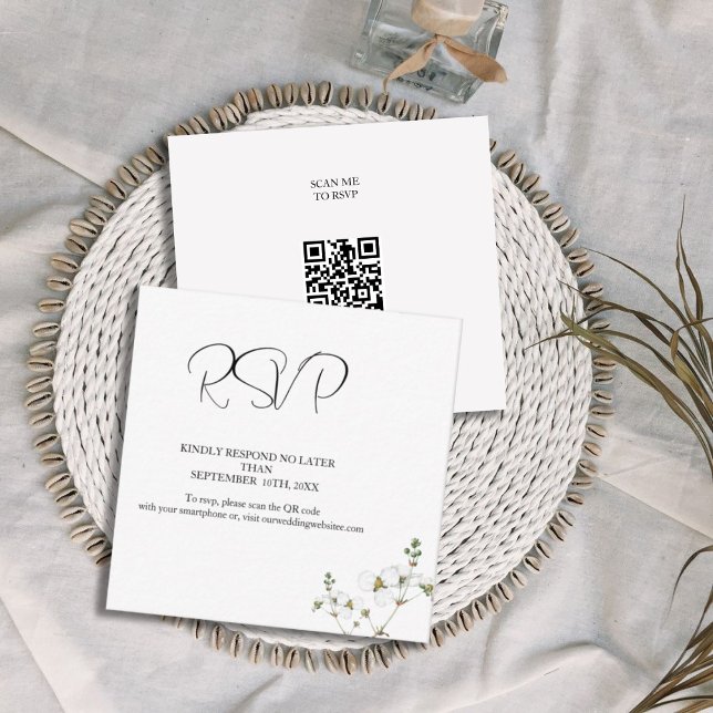 Carte RSVP de mariage minimaliste simple (Créateur téléchargé)