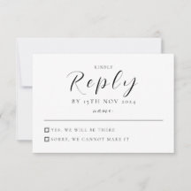 Carte RSVP de mariage moderne | Élégant et minimal