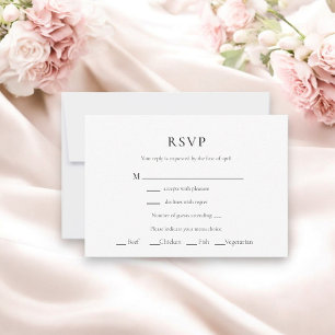 Carte rsvp de mariage moderne traditionnelle