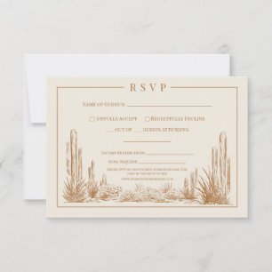 Carte RSVP de mariage occidental