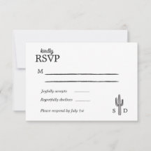 Carte RSVP de mariage occidental vintage