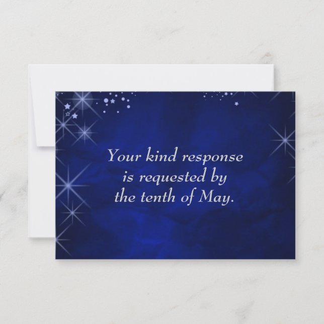 Carte RSVP de mariage officiel de la nuit étoilée  (Devant)