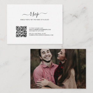 Carte RSVP de mariage pour le budget de code QR si