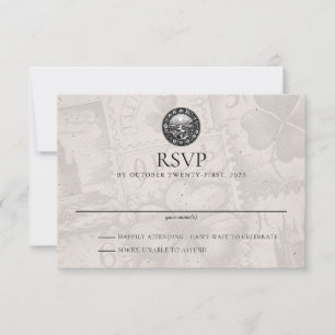 Carte RSVP de mariage pour les passeports irlandai