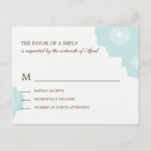 Carte RSVP de mariage pour les pavots modernes - A