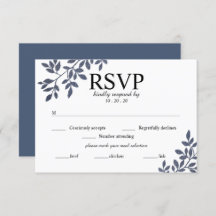 Carte RSVP de mariage pour Parties scintillant vég