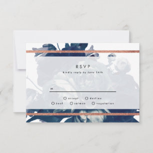 Carte RSVP de mariage pour Rose de la Marine