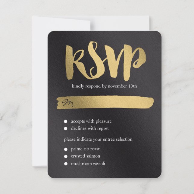 Carte RSVP de Mariage Promesse brillante (Devant)