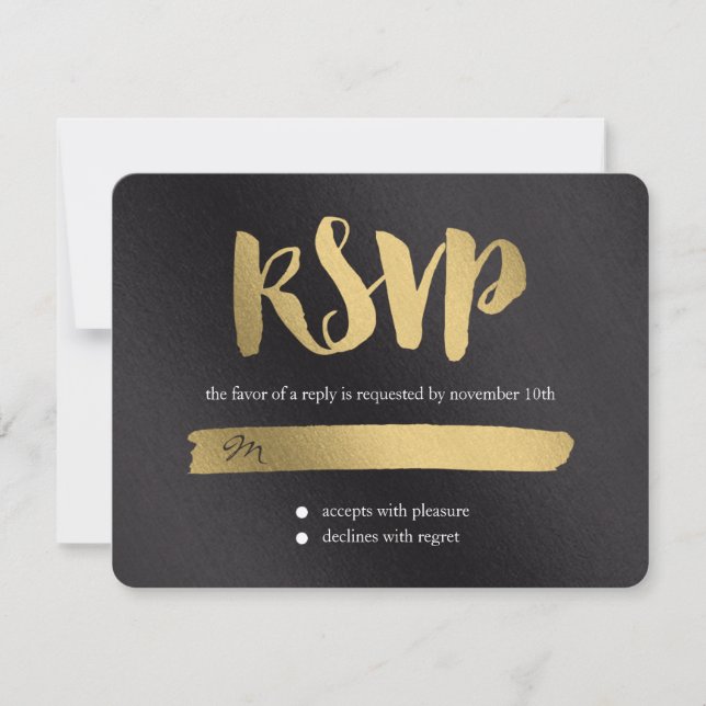 Carte RSVP de Mariage Promesse brillante (Devant)