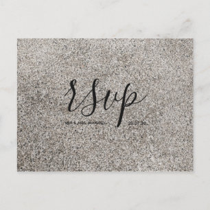 Carte Rsvp de mariage   Script de béton textuel