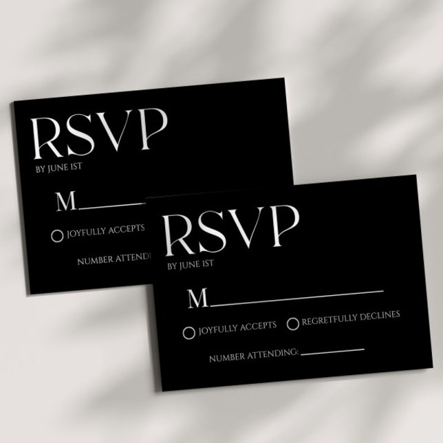 Carte RSVP de mariage simple classique moderne (Créateur téléchargé)