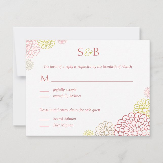 Carte RSVP de mariage Spring Blooms (Devant)