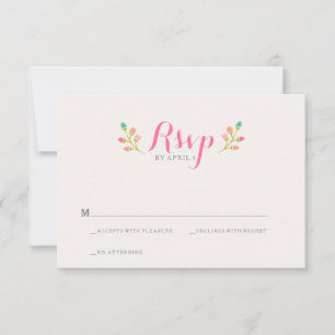 Carte RSVP de mariage Spring Florals