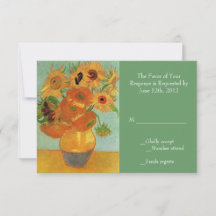Carte RSVP de mariage vintage