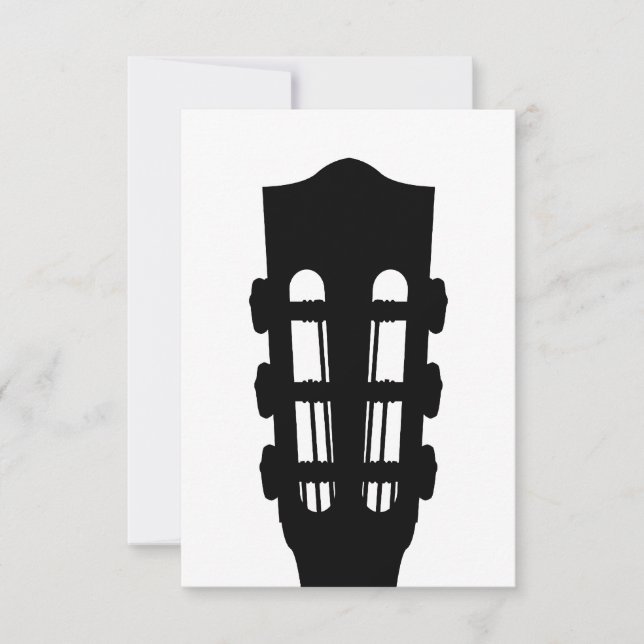 Carte RSVP de tête de guitare acoustique (Devant)
