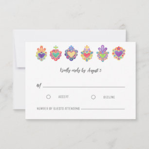 CARTE RSVP DES COEURS SACRÉS MEXICAINS