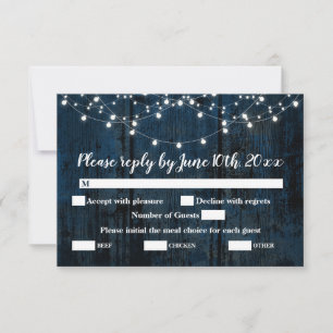 Carte RSVP du boîtier mariage