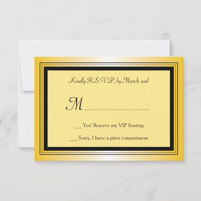 Carte RSVP du parti Oscar (Devant)