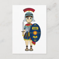 Carte RSVP du soldat romain mignon