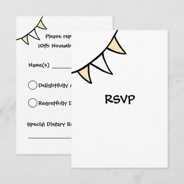 Carte RSVP du tracteur de Mariage campagnard perso (Devant / Derrière)