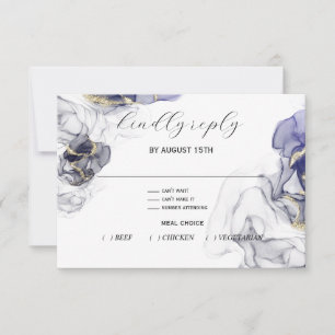 Carte RSVP Dusty Plum Fluid Ink