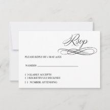 Carte RSVP Elegant
