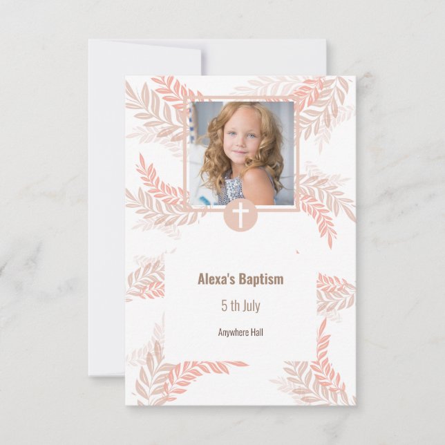 Carte RSVP Elegant First Holy Communion (Devant)