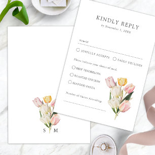 Carte RSVP élégante Tulip