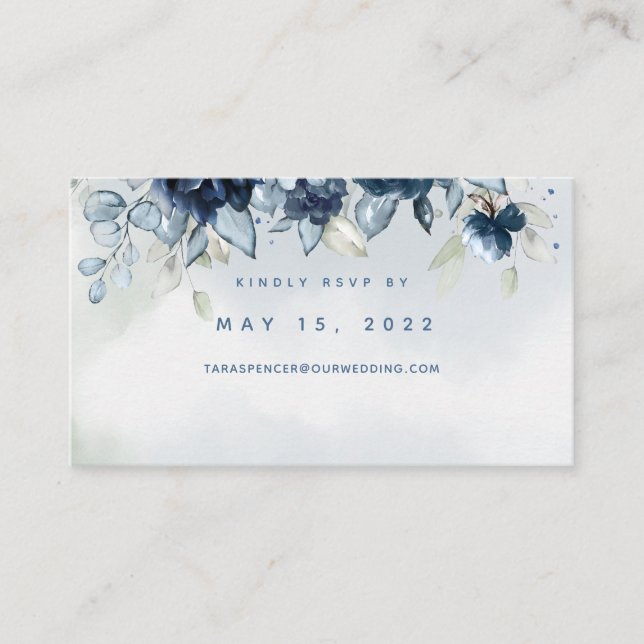 Carte RSVP en cascade du Mariage Rose en ligne (Devant)