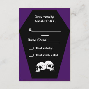 Carte RSVP en ébène de café (Indigo)