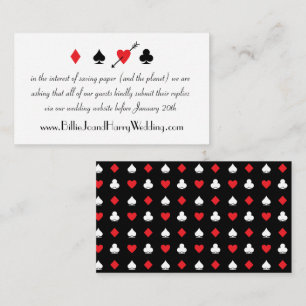 Carte RSVP en ligne Love Struck Casino Mariage