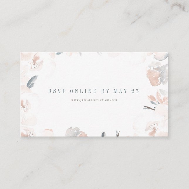 Carte RSVP en ligne Soft Pink Mariage (Devant)