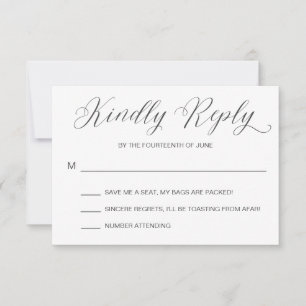 Carte RSVP Faire-part de mariage Watercolor