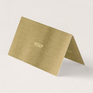 Carte RSVP Faux Gold Metal Texture