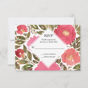 Carte RSVP Fleurs Bloom