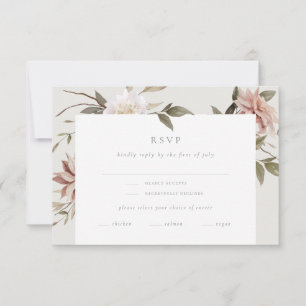 Carte RSVP Fleurs sauvages avec Entrée Choice