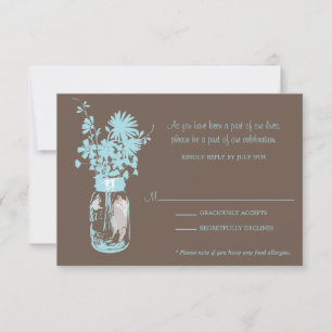Carte RSVP Fleurs Sauvages & Pot en Terre Cuite